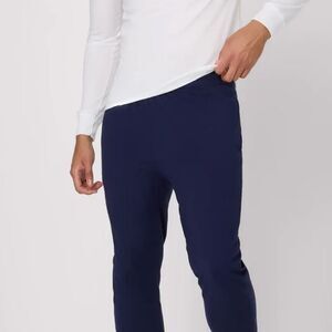 Hanes M L Men's Joggers Sleep Set Pajamas Navy White